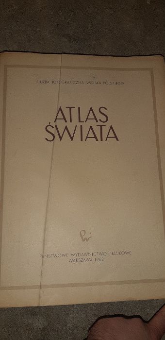 Atlas Świata PWN Topograficzny Wojska Polskiego 1962r. duży format!