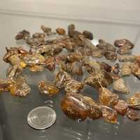 Bursztyn bałtycki stary naszyjnik duże kawałki antyk 145 g