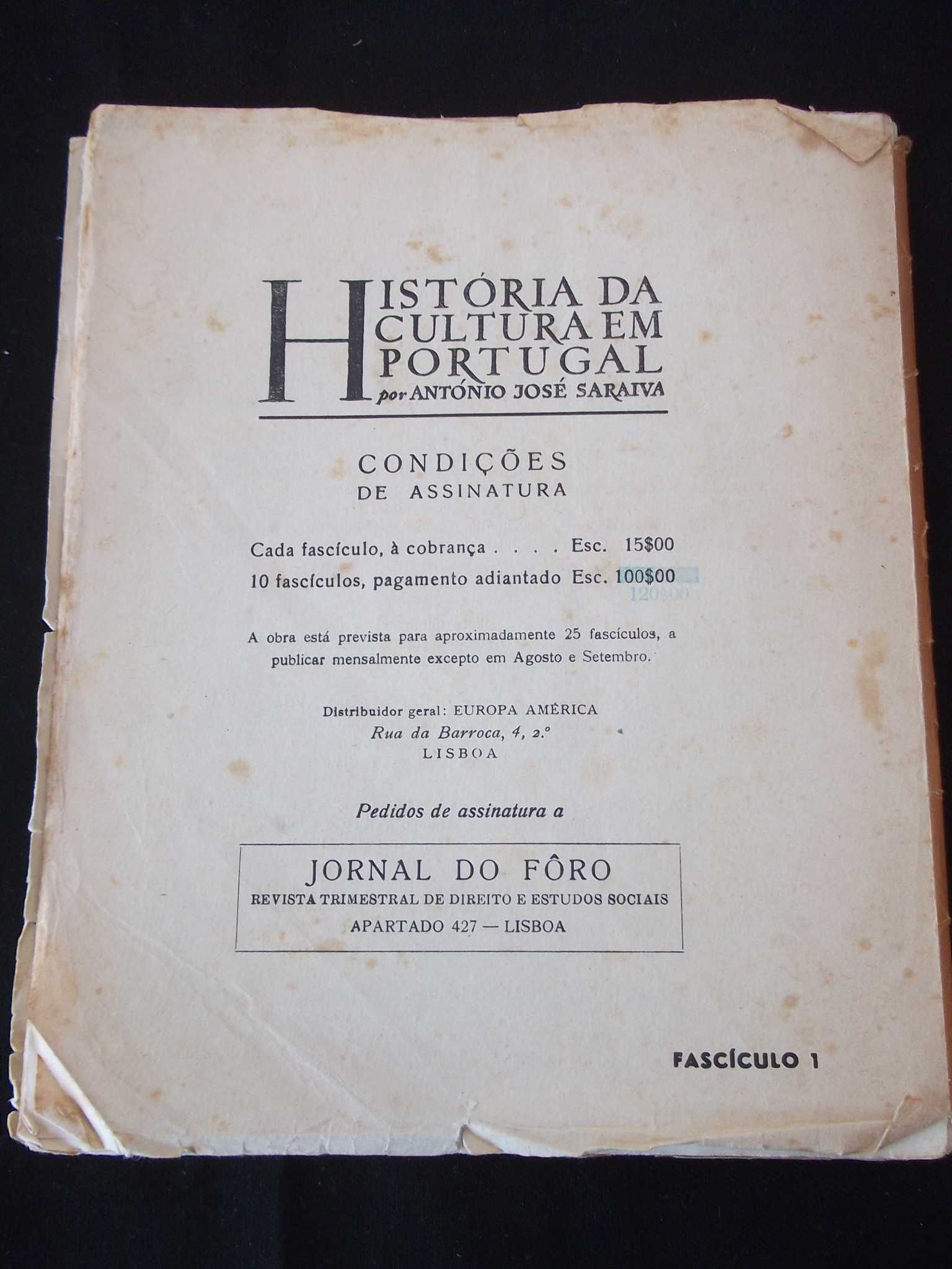 História da Cultura em Portugal 1950 Fascículo 1