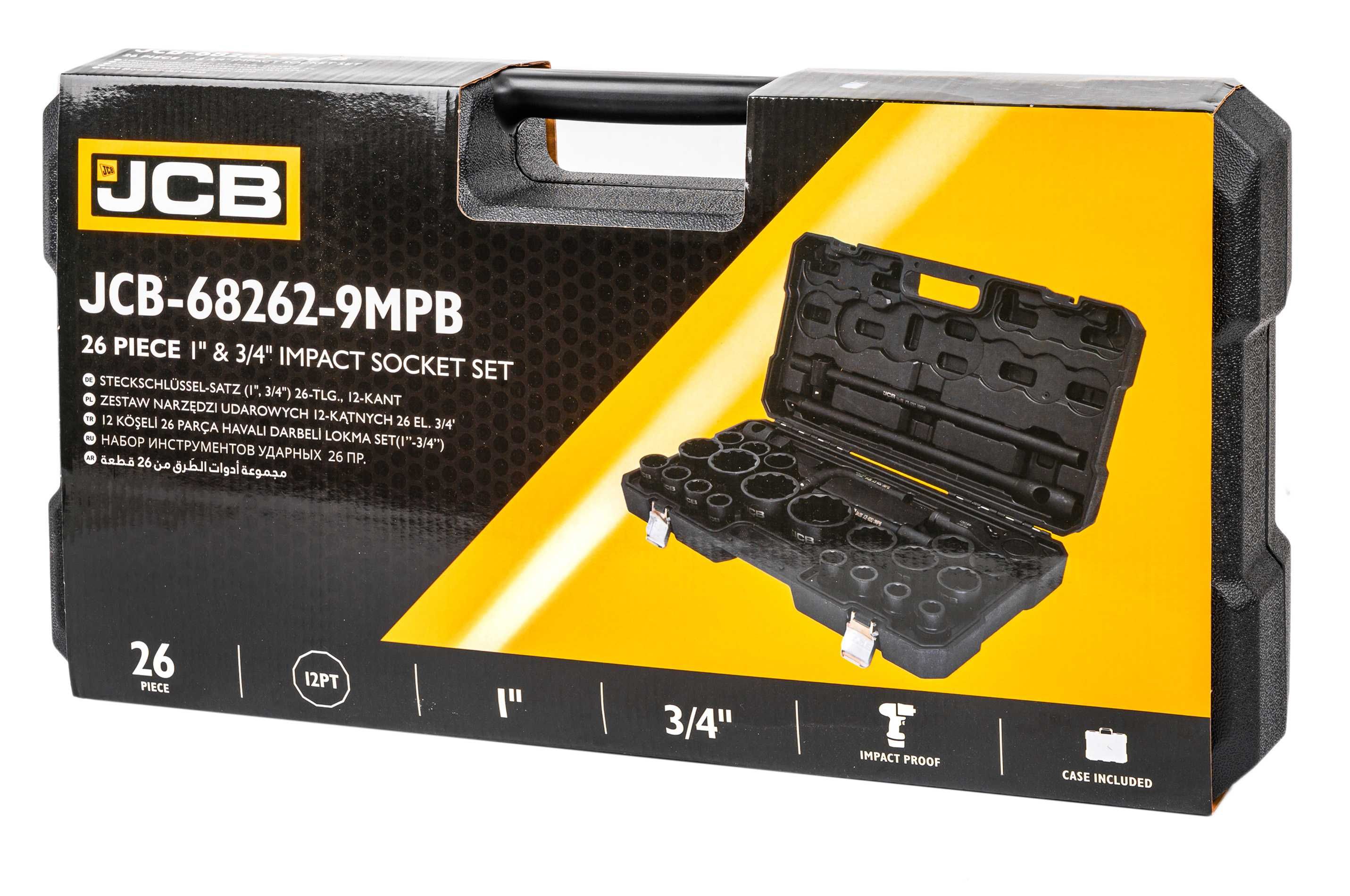Zestaw klucze nasadowe udarowe 3/4" + 1" 26el. JCB [KLU490]