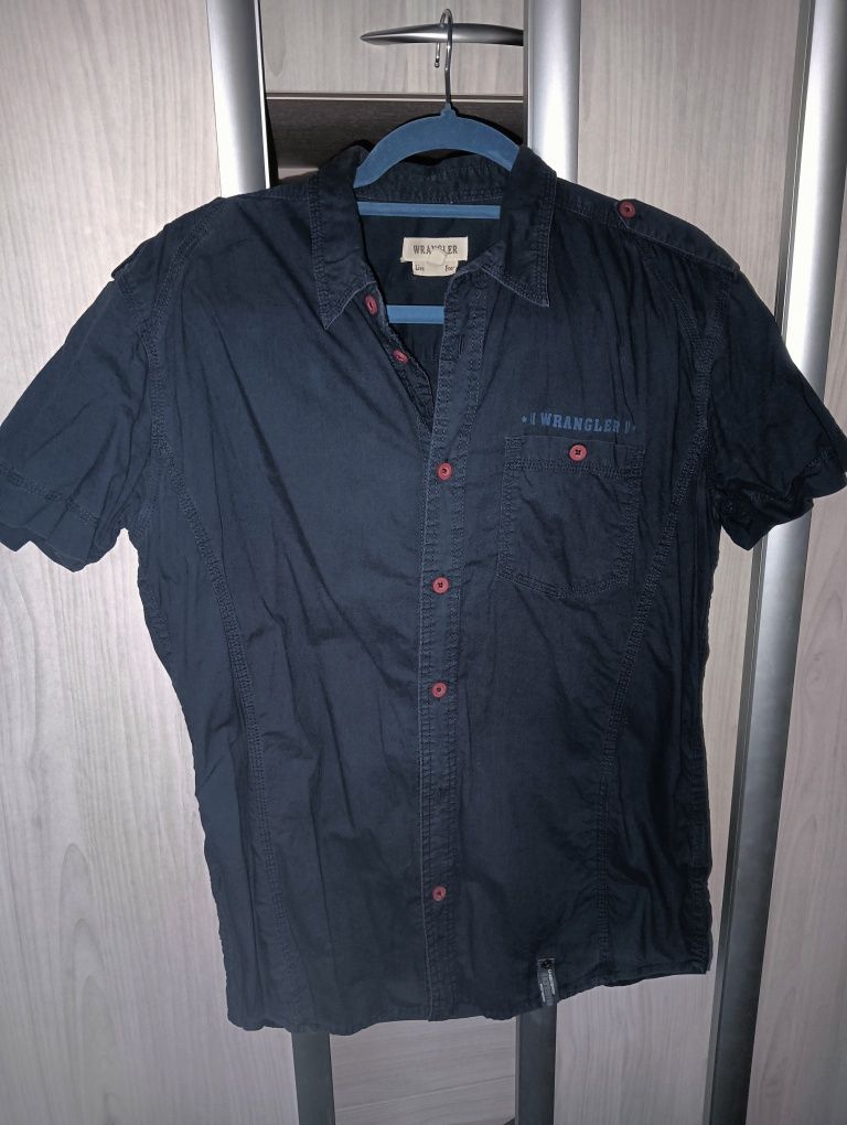 Koszula męska Wrangler M, granatowa