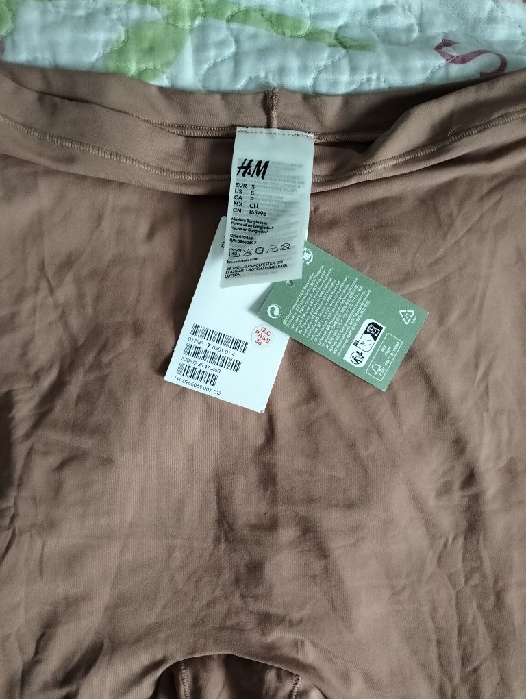 H&M mama getry, spodenki cieliste, rozciągliwe jak rajtki, r. S/36