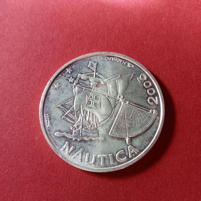 moeda 10.00 euros Nautica prata