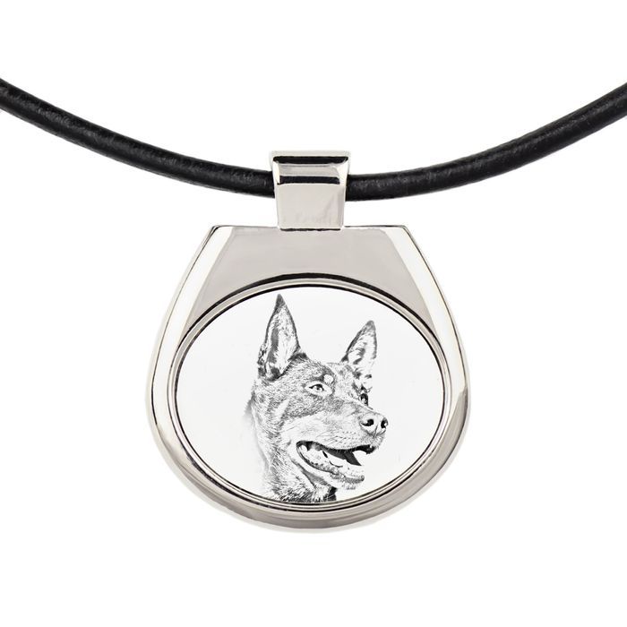 Owczarek australijski kelpie zawieszka naszyjnik z psem Art-Dog