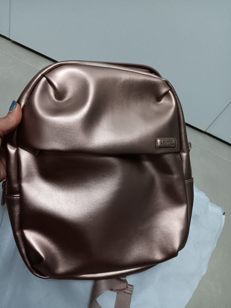 Mochila rose gold da marca lipault