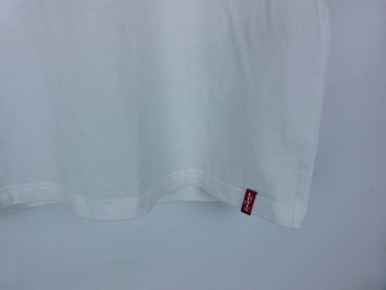 Levis biały t-shirt bawełna / XXS