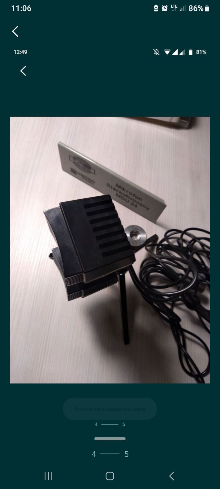 Mikrofon Vintage MDU 24 PRL kolekcjonerski