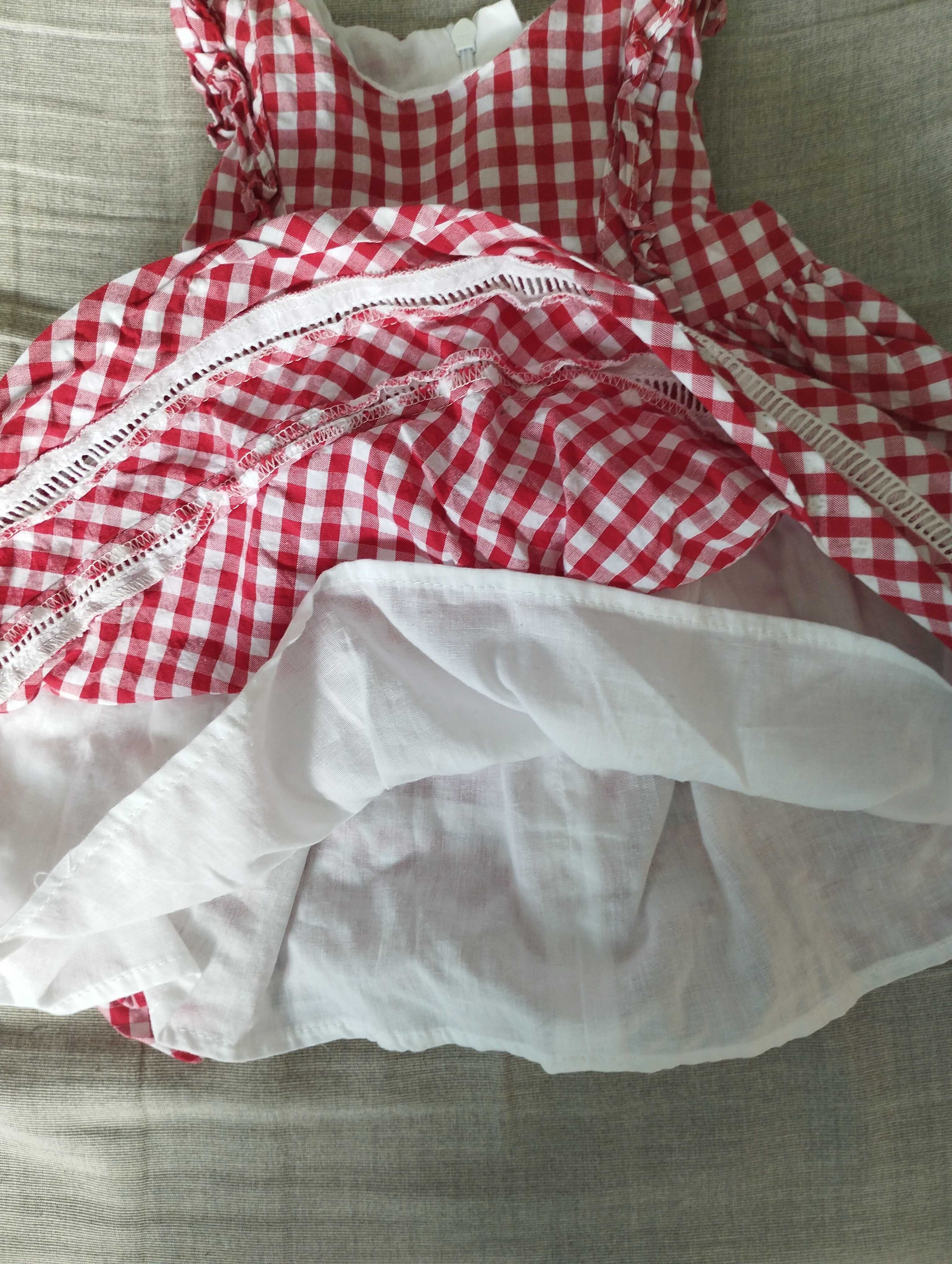 vestido vermelho e branco Mayoral