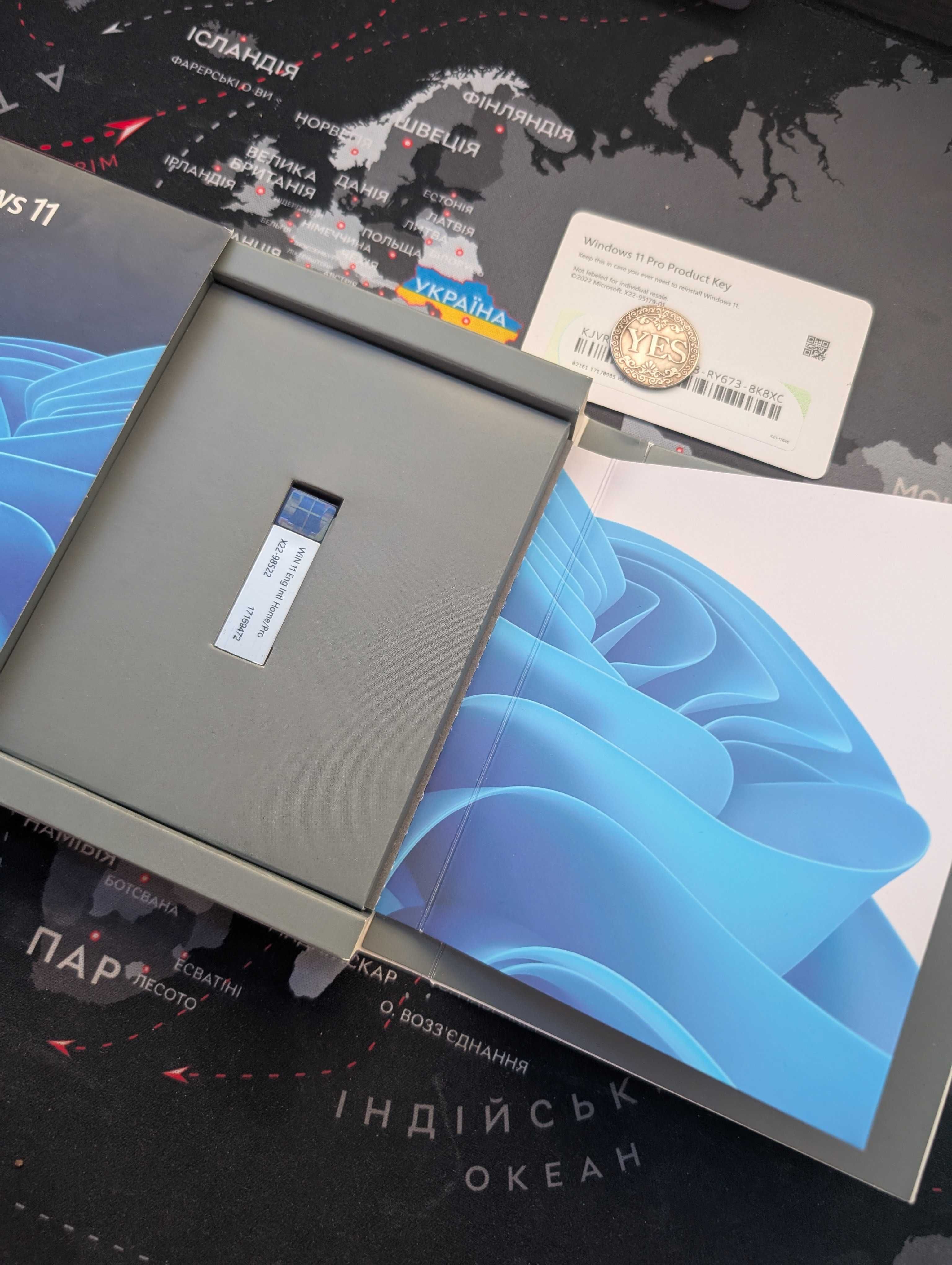 Фізична Windows 11 Pro Боксова Ліцензія Віндовс | USB флешка + Ключ