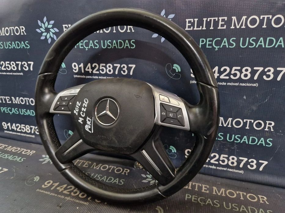 Volante usado pele com airbag MERCEDES CLASS C W204 FACELIFT