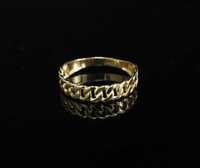 Złoto 585-Złoty pierścionek pancerka rozm 17