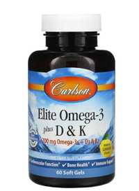Elite Omega-3 с витаминами D и K, вкус лимона
