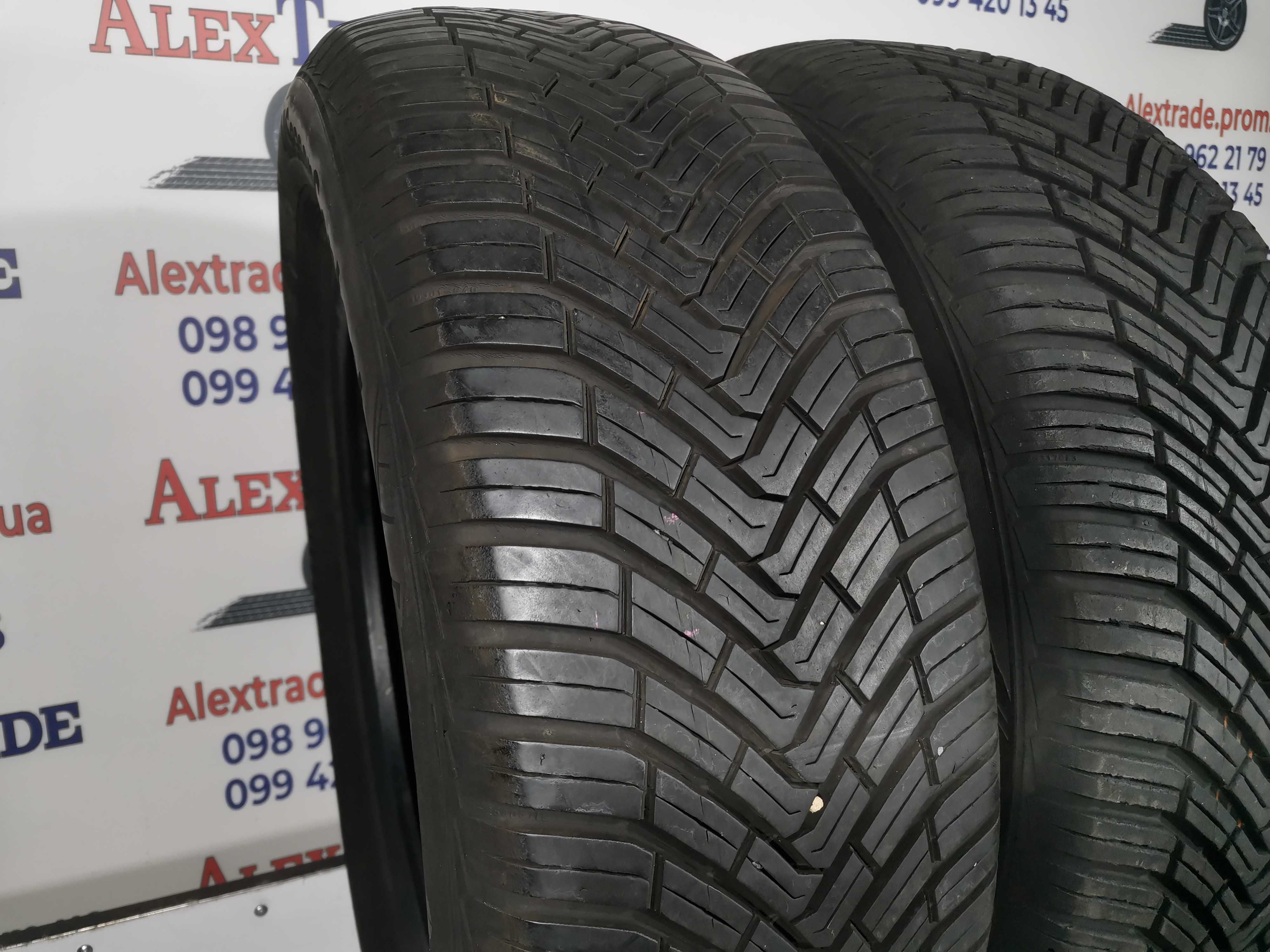 2 шт. 215/60 R17 Continental AllSeasonContact шини б/у, 2021 рік, 7 мм