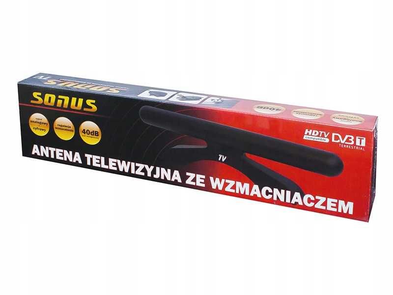 NOWA Antena TV SONUS DVBT pokojowa ze wzmacniaczem ANT0018