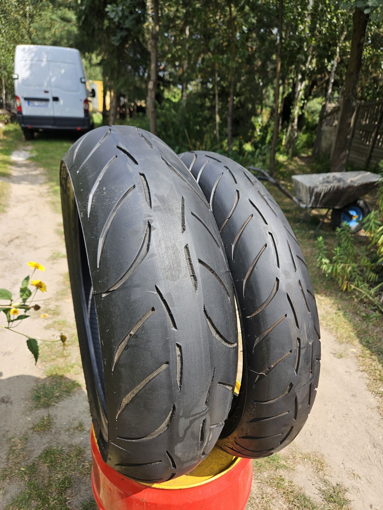 Komplet Metzeler Sportec M7RR 180/55 120/70R17 Dot 0120