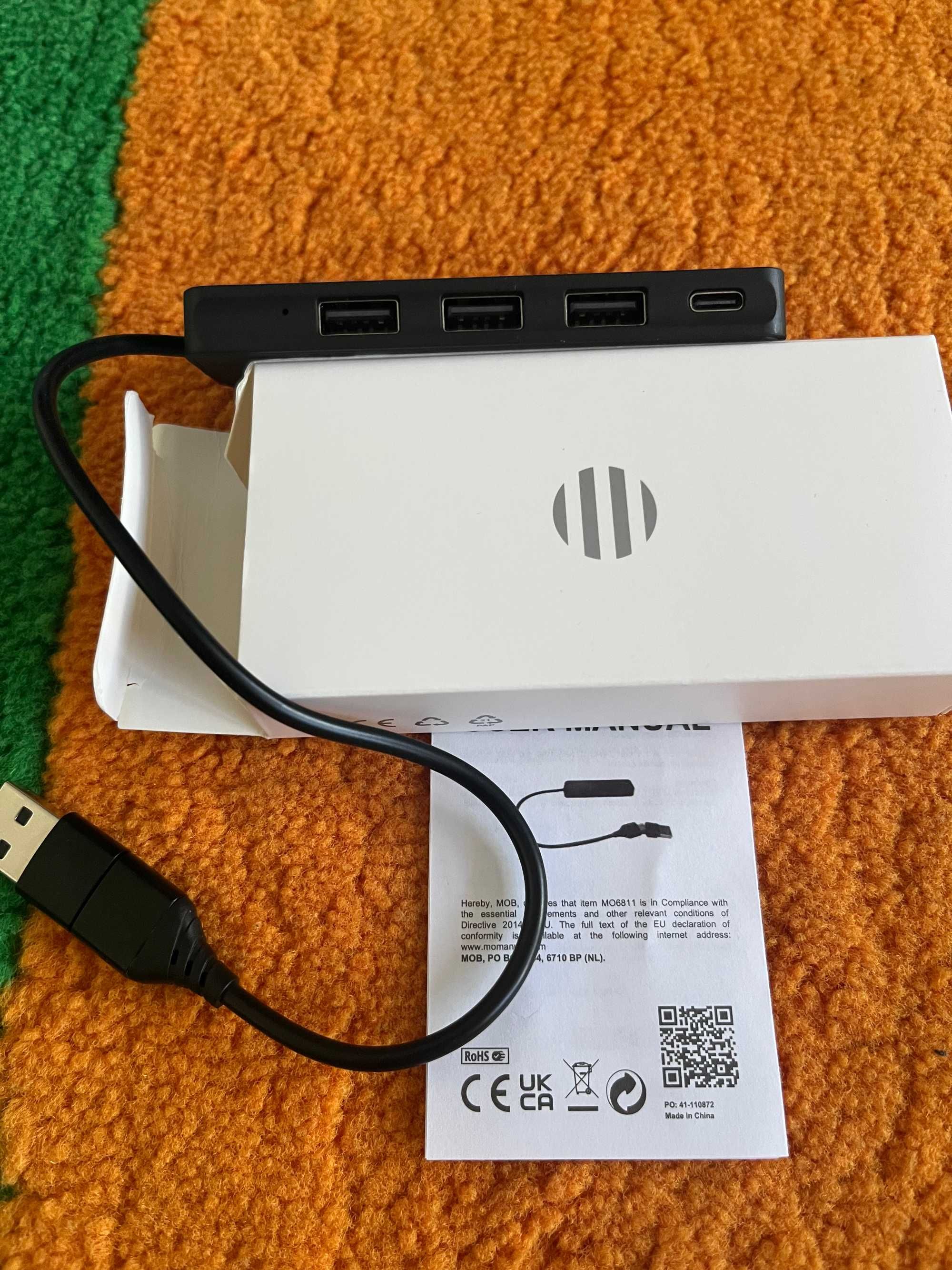 NOWY Hub USB-C 4 porty USB