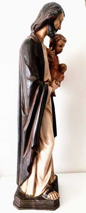 Antiga estátua religiosa de São José 58cm séc. XX