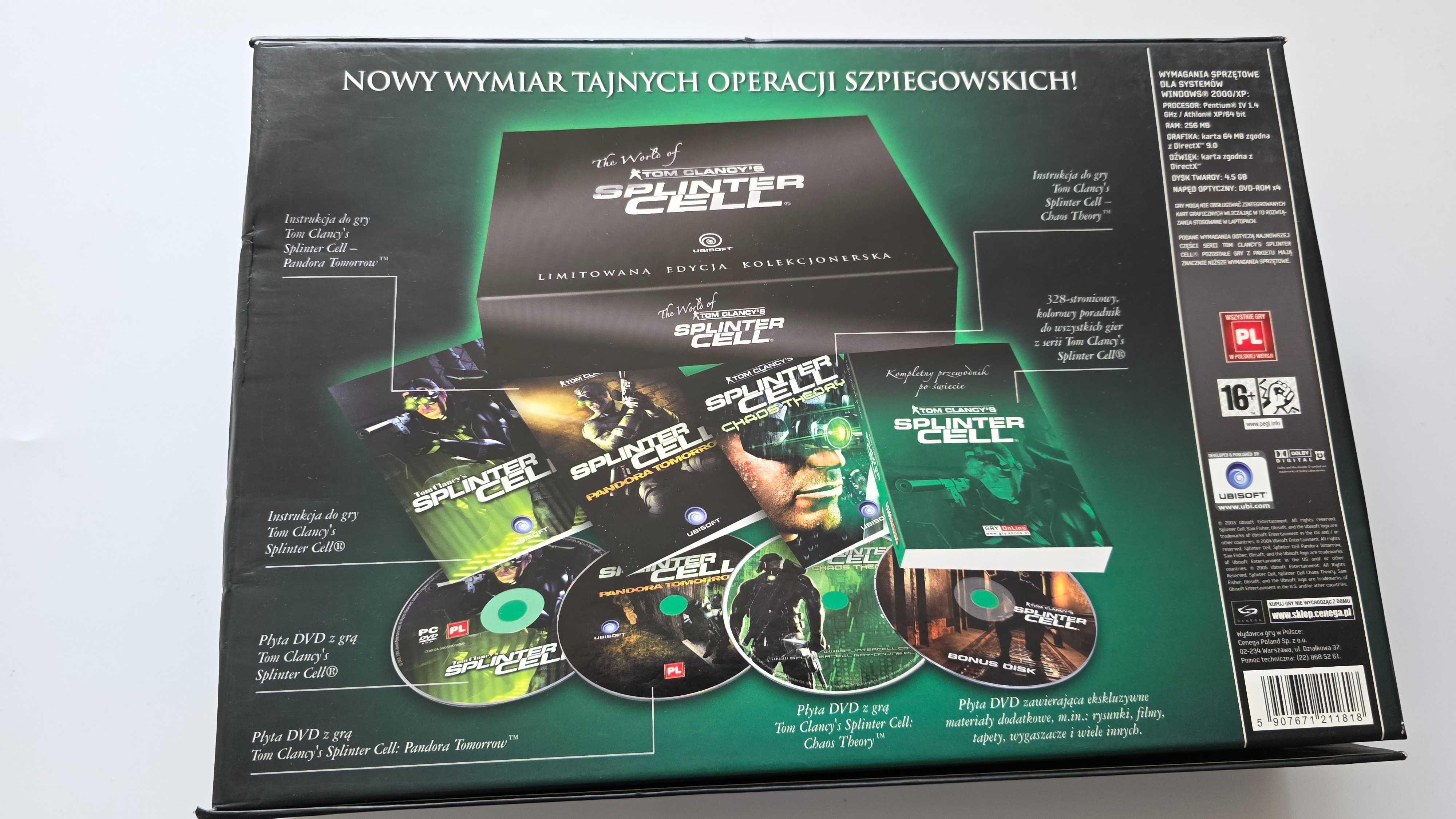 PC big box The World Of TOM CLANCY'S SPLINTER CELL kolekcjonerska