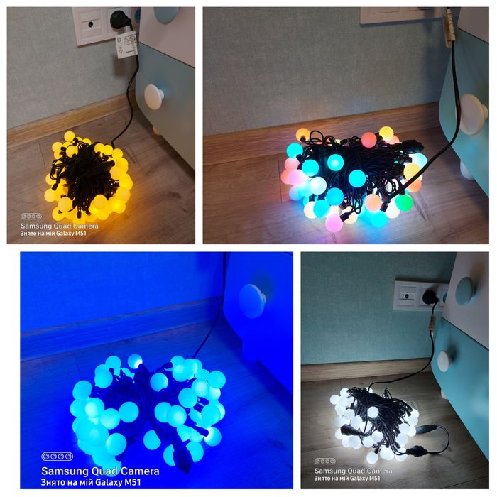 Новорічна гірлянда, світодіодна гірлянда. Новогодняя гирлянда. Шарики