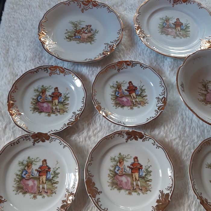 Zestaw 15 szt talerze +półmisek, okazja.