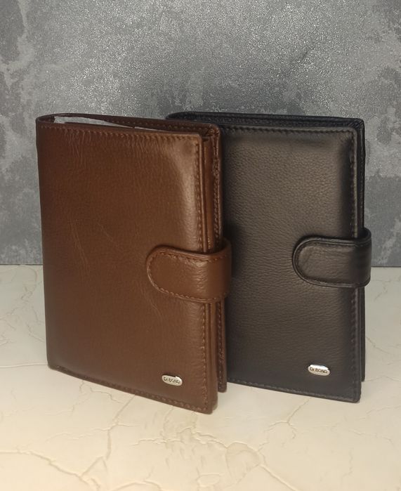 Мужской кожаный кошелек DR.BOND  портмоне чоловічий шкіряний гаманець