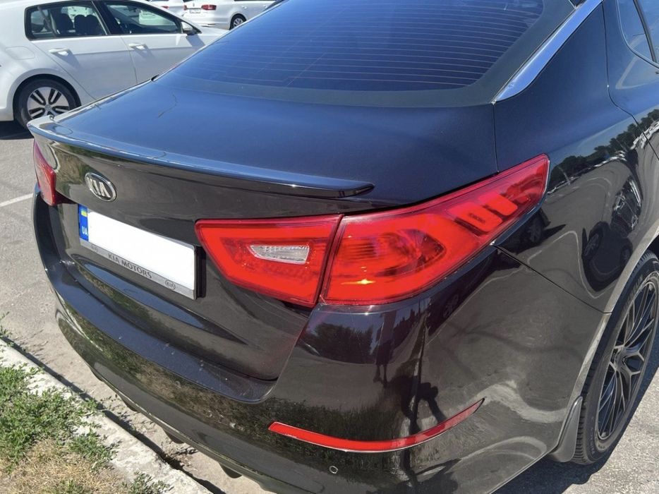 Спойлер лип  Kia Optima 2014-2015 ABS пластик, колір чорний глянець