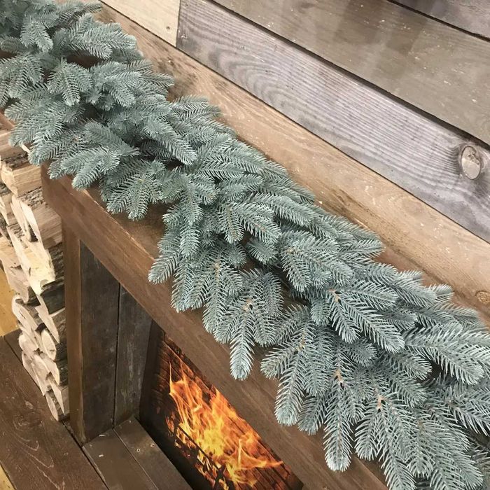 Хвойні новорічні гірлянди Traditional - декор (блакитні 1.2 м та 2 м)