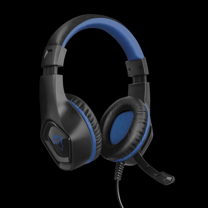 Słuchawki Trust GXT 404B Rana PS4/PS5 Nauszne Czarno-niebieski gaming