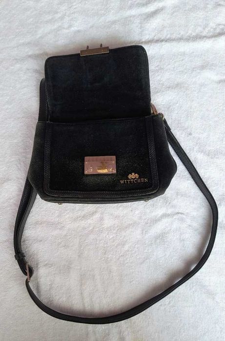 Torebka czarna WITTCHEN, używana, szerokość 26.cm wysokość 19 cm