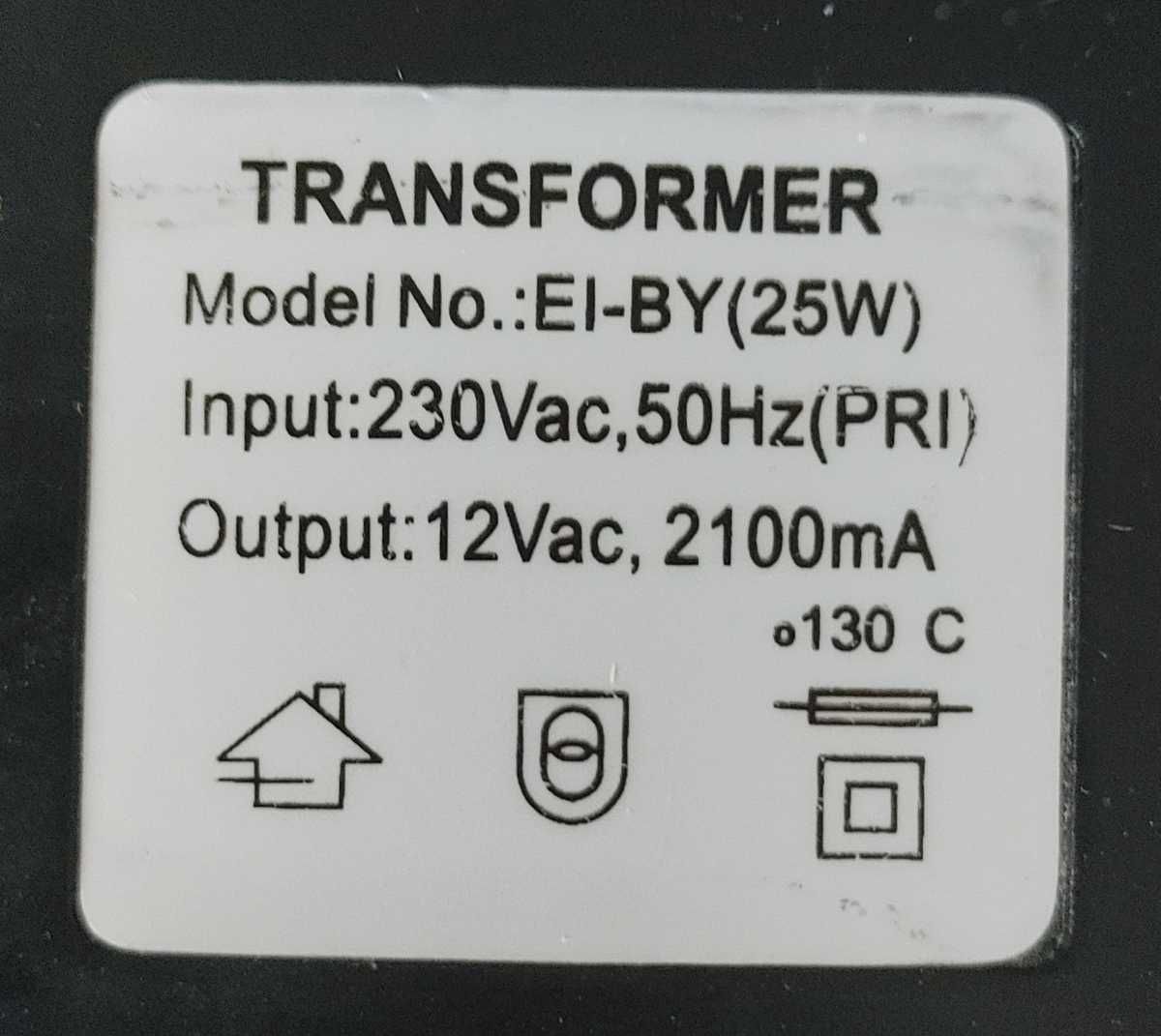 12V 2,1A 25W transformator EI do kabiny prysznicowej jacuzzi zasilacz