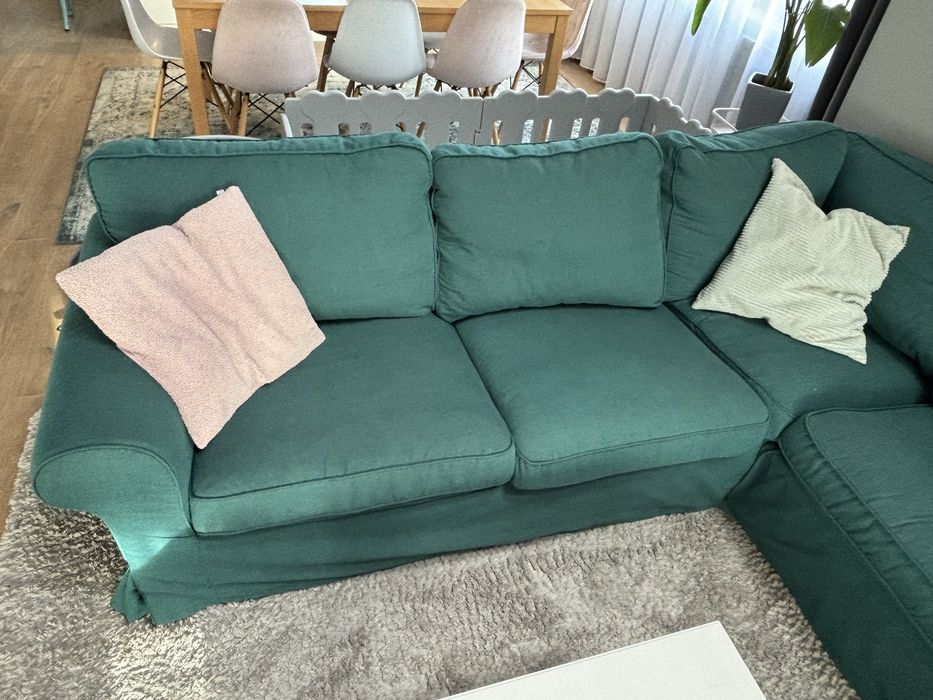 Narożnik Ikea Ektorp duży 2,45 x 2x45 zielony
