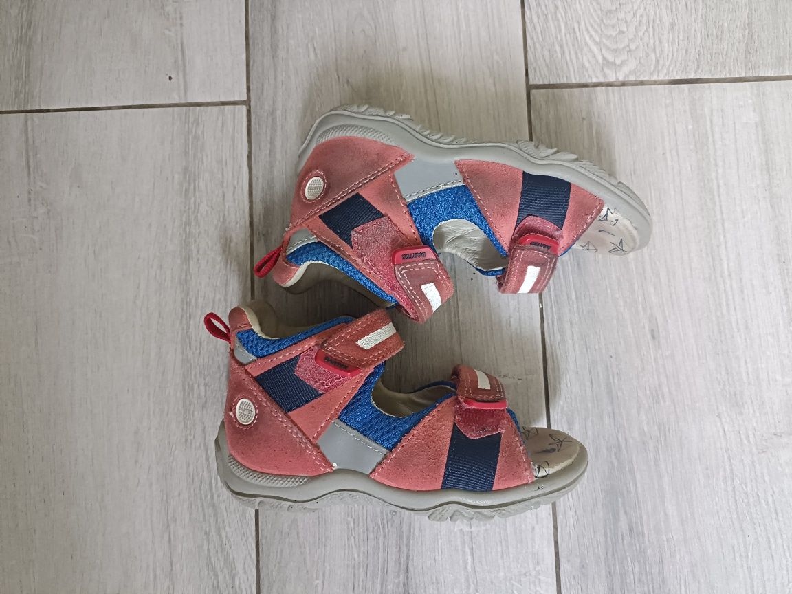 Sandały Bartek 23 wkł 15,3 cm profilowane skórzane buty na lato sandał