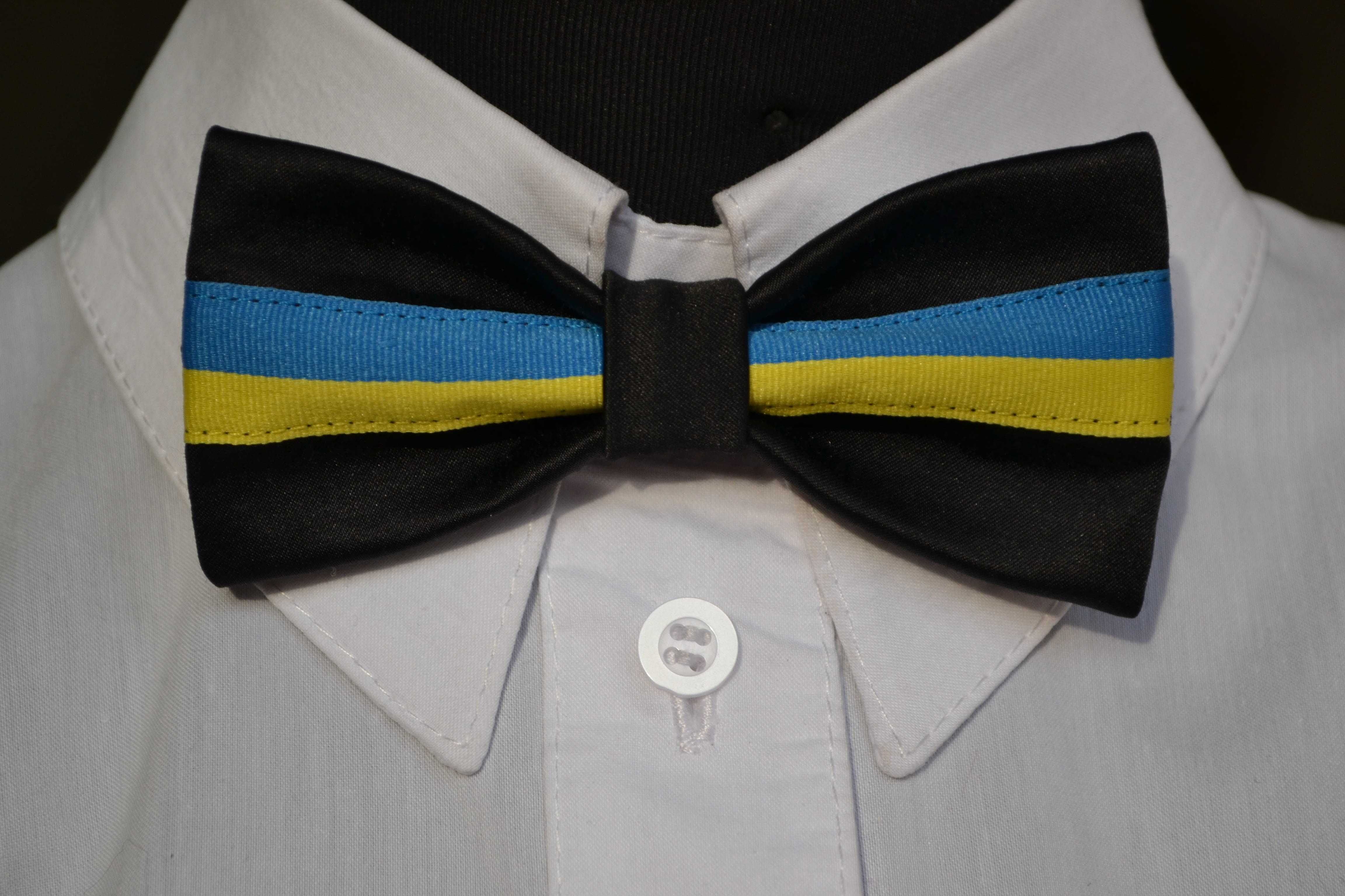 Краватка метелик з українською символікою,  прапор України