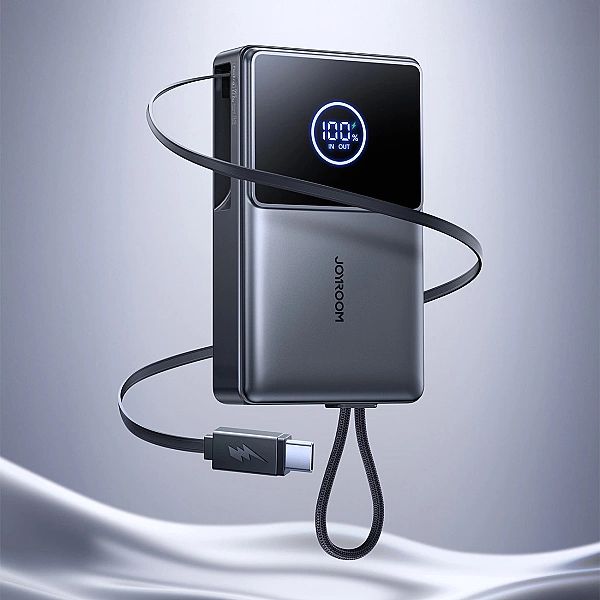 Powerbank Joyroom JR-PR1/10000mAh 22,5W z wbudowanym zwijanym kablem U