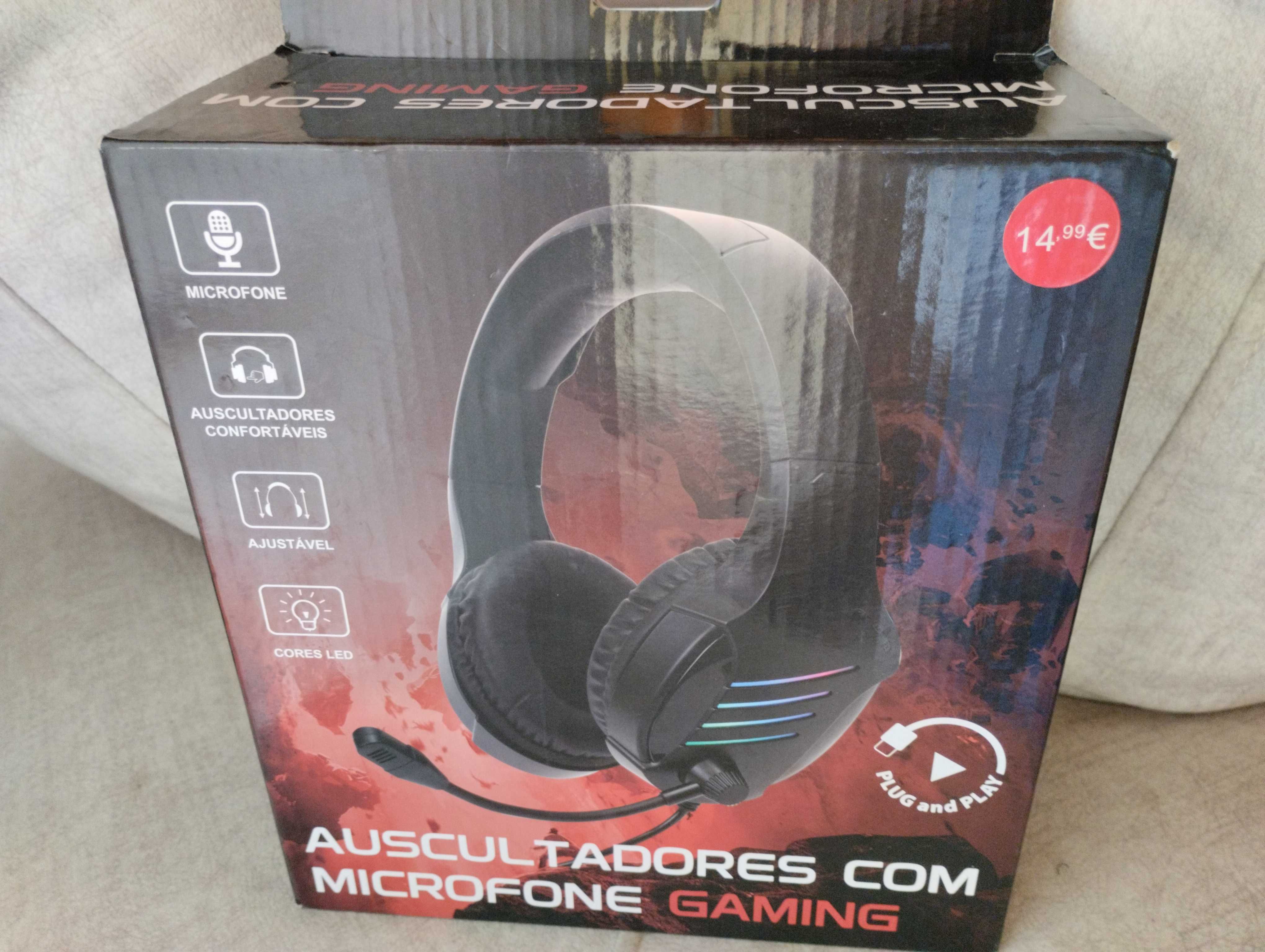 Auscultadores com microfone Gaming