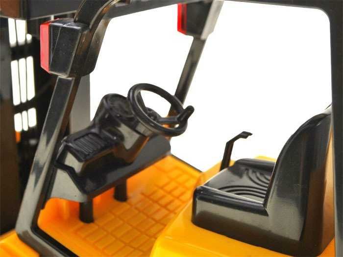 Wózek widłowy z paletą pojazd światło dźwięk plac budowy zabawka