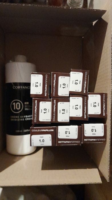 Фарба для волосся 1.0 Чорний Permanent Papillon Care Coiffance, 100 мл