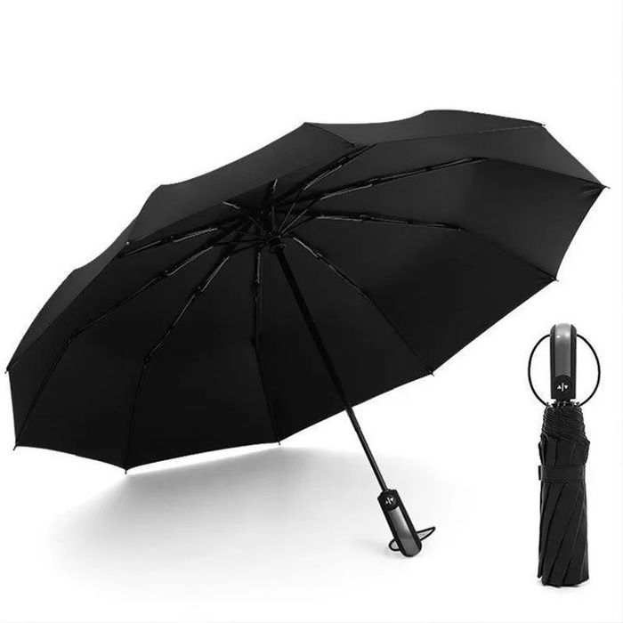 Parasol duży rodzinny automatyczny 105 cm - czarny