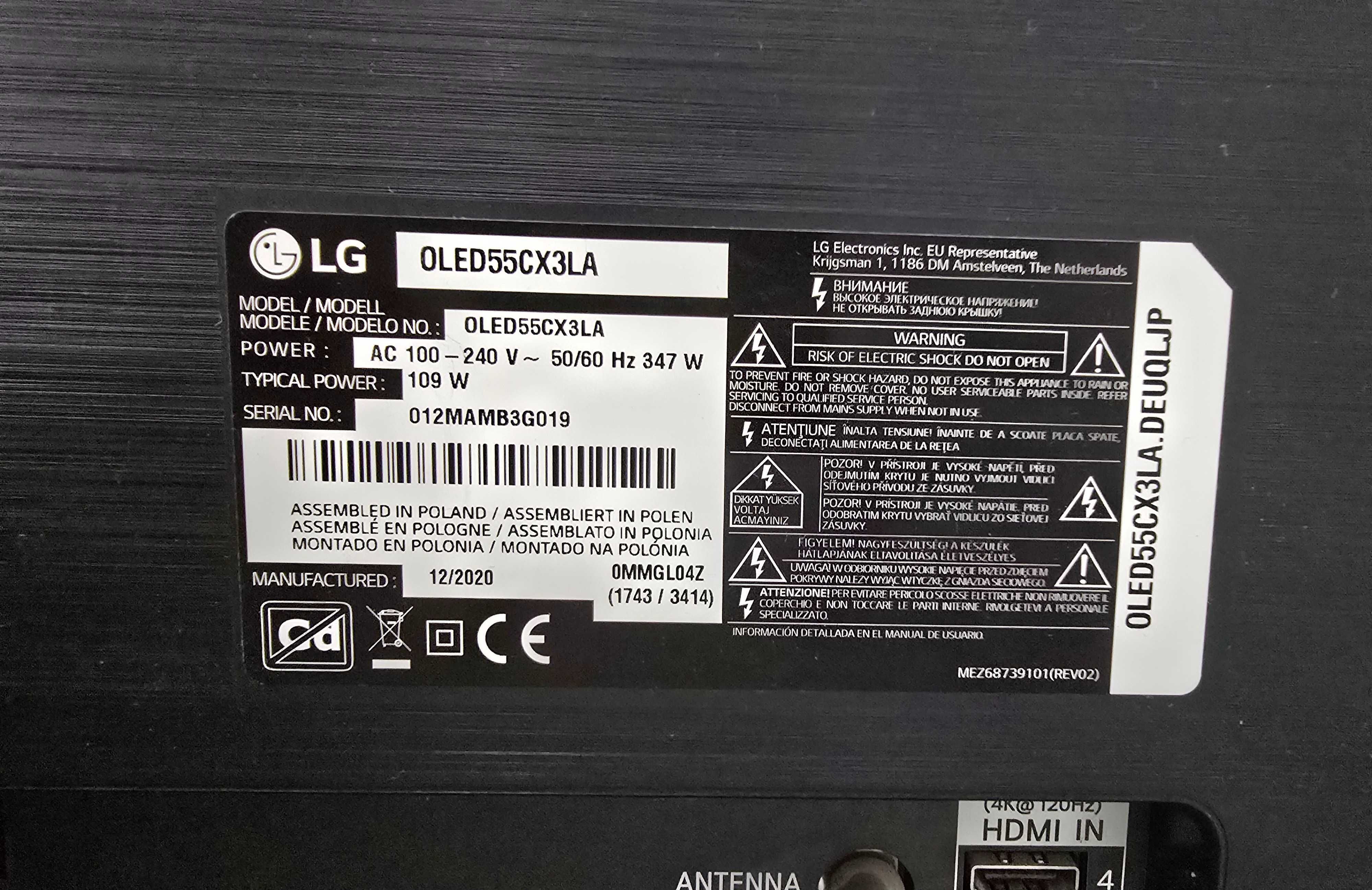 Telewizor LG OLED55CX3LA