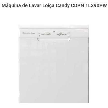 Máquina de Lavar Loiça Candy CDPN 1L390PW - seminovo