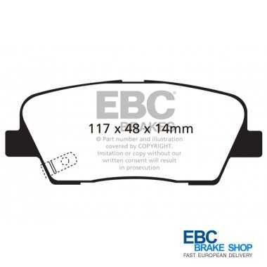 Задние колодки EBC Yellow Stuff DP41806R