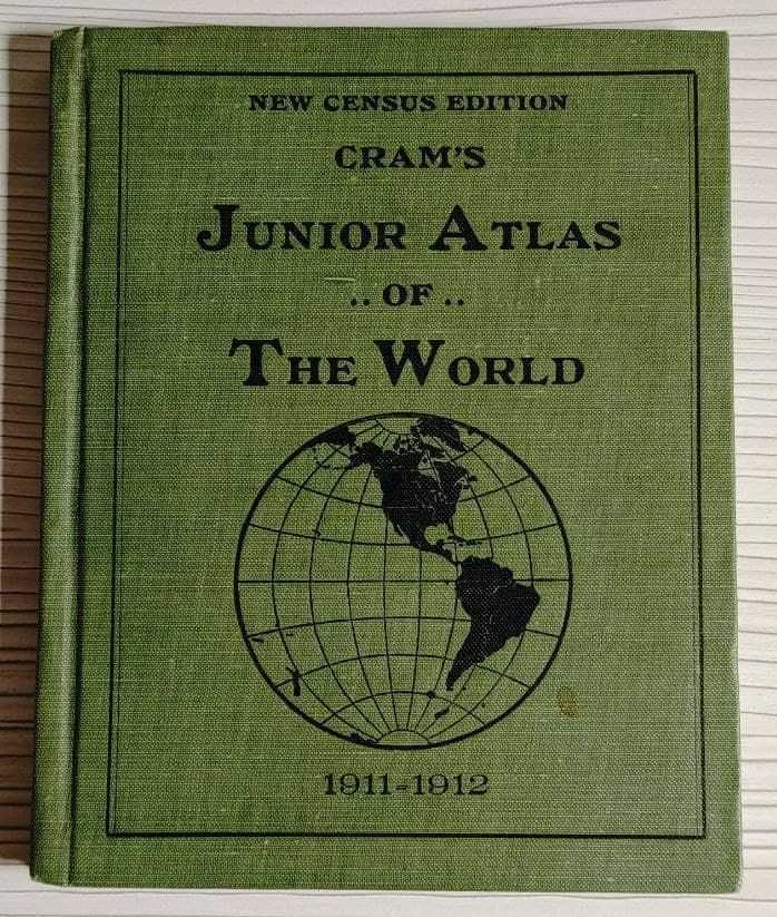 Винтажный Атлас мира, США (Cram's Junior Atlas of the World 1911-1912)