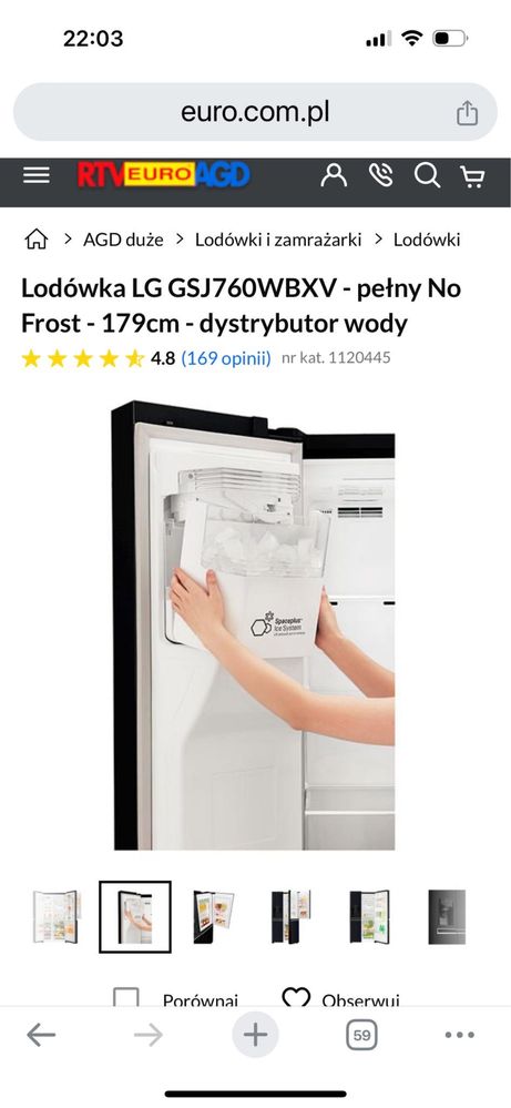 Lodówka LG z dystrybutorem wody