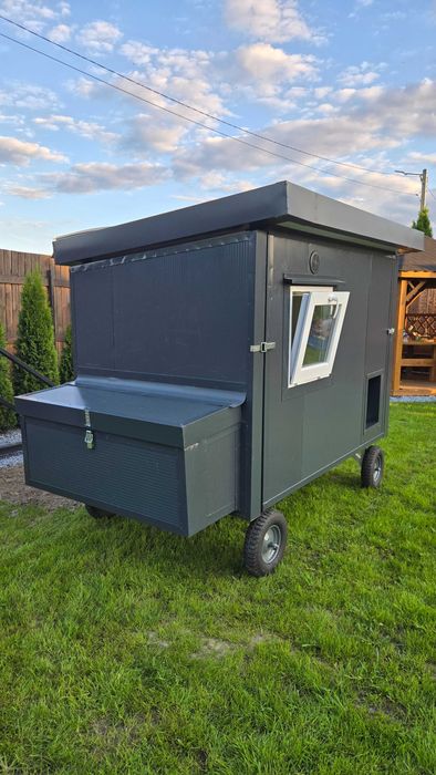 Ocieplany Mobilny Kurnik Na Kółkach Dla 12 Kurczaków Transport Gratis