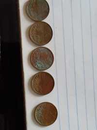 5 moedas de X centavos