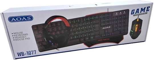 Zestaw Gamingowy 4w1 – Klawiatura, Mysz, Słuchawki, Podkładka