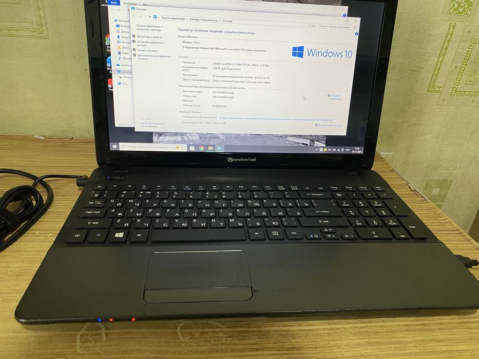 Ноутбук packard bell i-3 6gb озу 120gb ssd