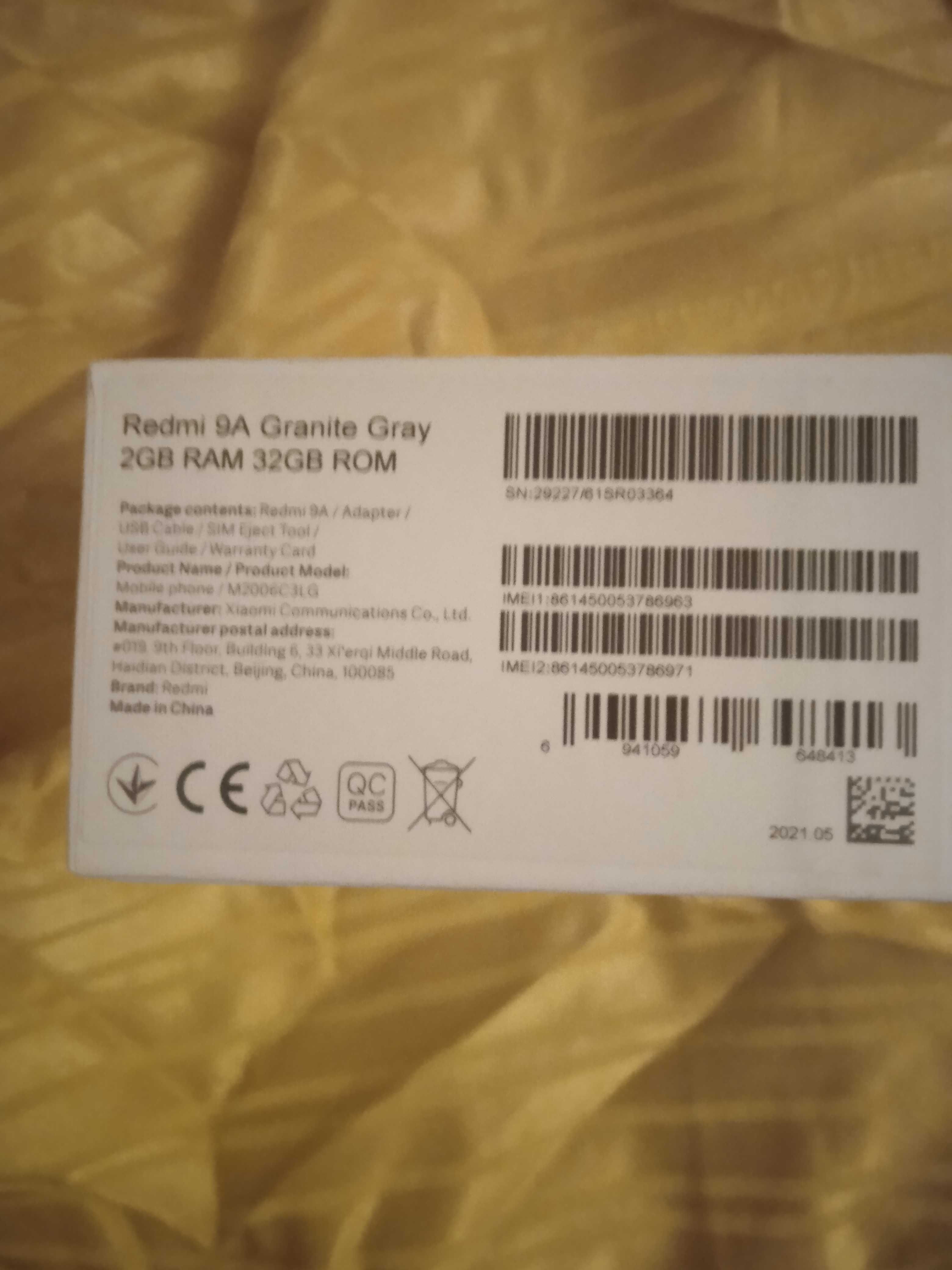 Sprzedam telefon dotykowy Xiaomi Redmi 9 A - cena 500 zł