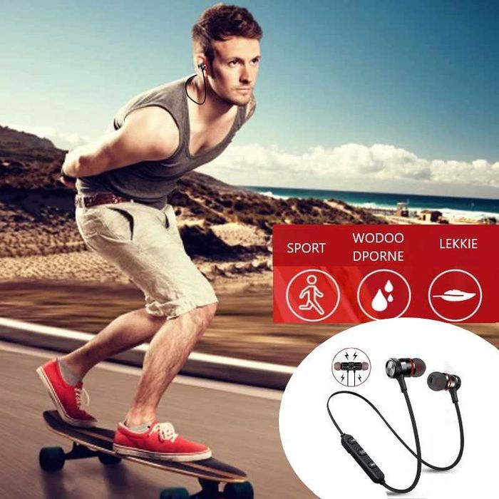 Słuchawki sportowe BLUETOOTH DOUSZNE