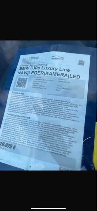 Bmw F30 330e Automat Hybryda  Luxury LED Camera